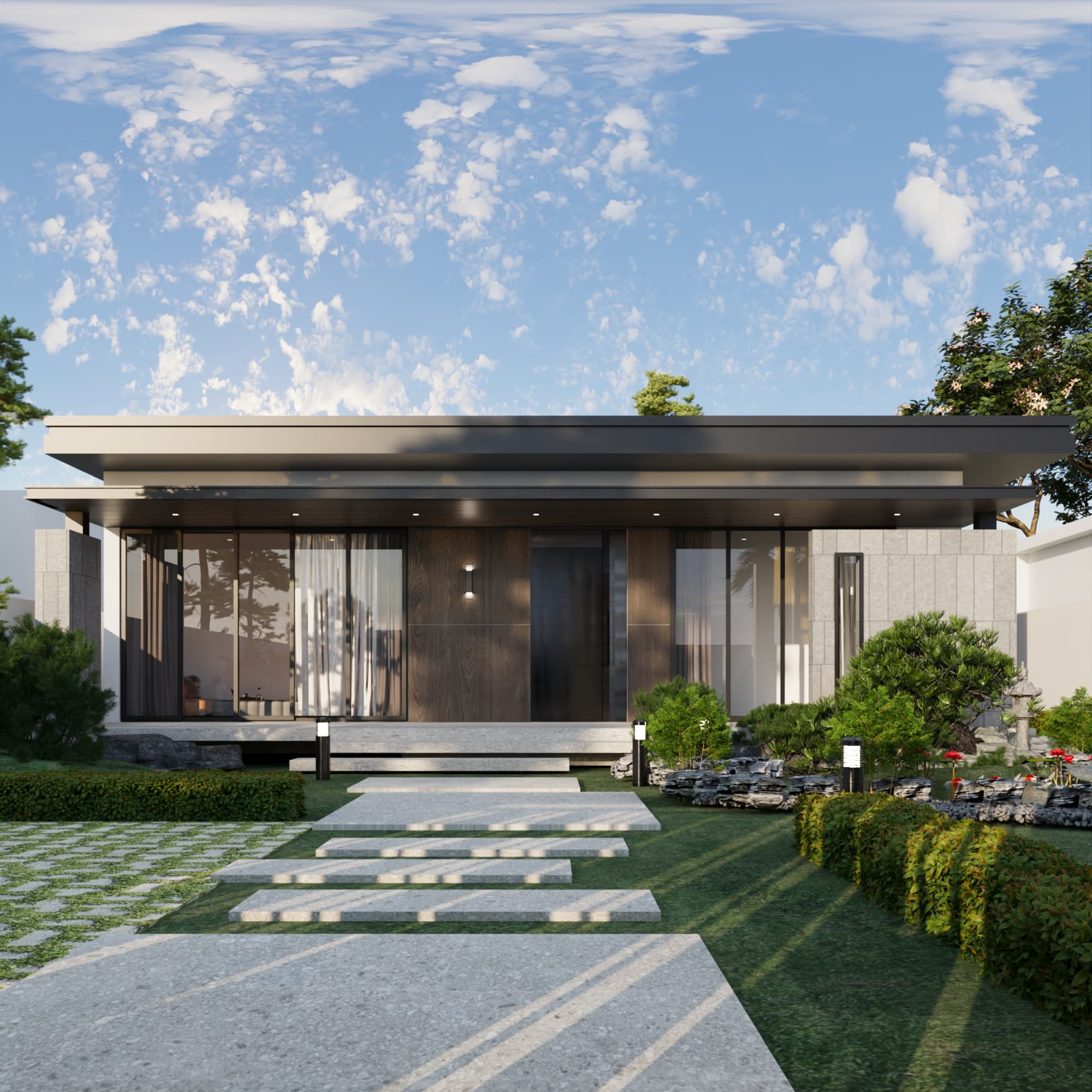 Nhà vườn ẩn mình trên trong núi rừng Tuấn Yến House